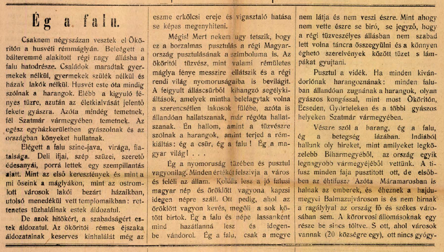 Mateszalka 1910 EgA Falu